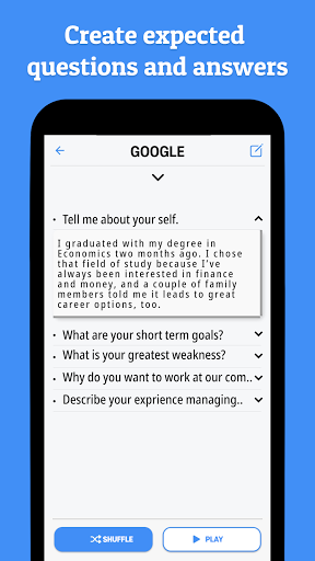 Interview Prep Timer - to prac Screen 2