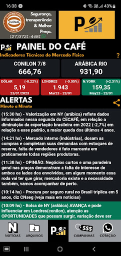 Android application Painel do Café - Cotação screenshort