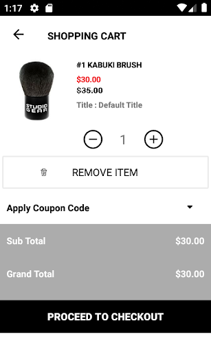 Android application STUDIO GEAR COSMETICS screenshort
