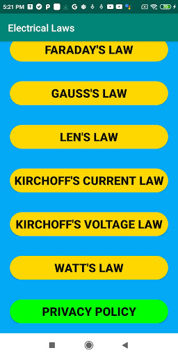Electrical Engineering Laws Screenshot