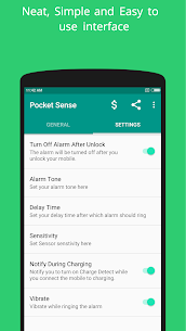 Pocket Sense - Aplicación de alarma antirrobo MOD APK (Pro desbloqueado) 2