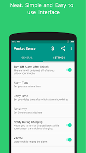 Pocket Sense - Theft Alarm App Tangkapan layar