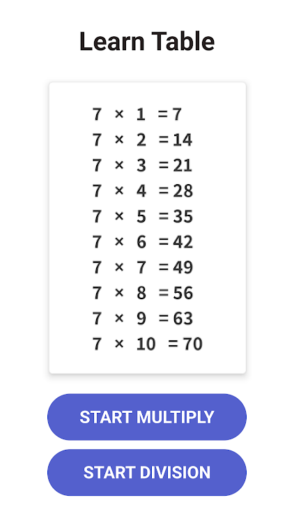 Times Tables - Multiplication - 2.1.8 - (Android)