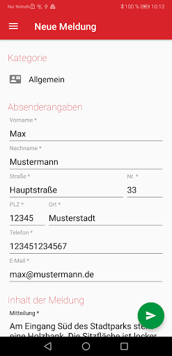 Android application BürgerApp Stadt Wittmund screenshort