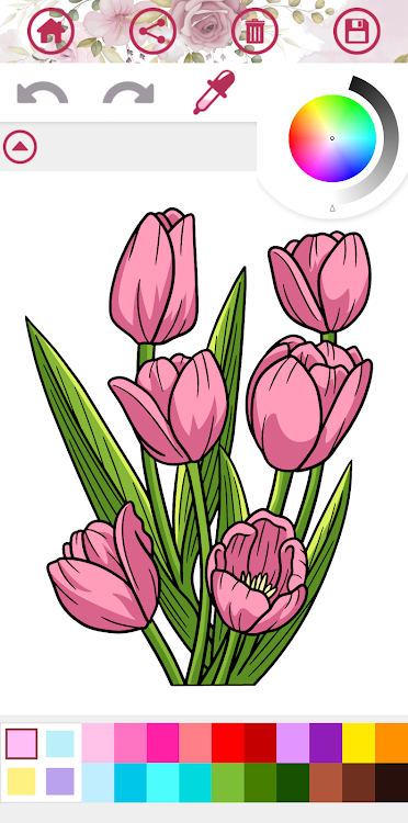 Flowers Adult Coloring Book - 1.2. - (Android)