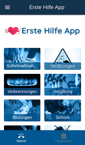 Android application Erste Hilfe App screenshort