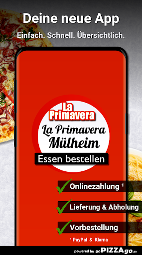 Android application Pizzeria La Primavera Mülheim screenshort