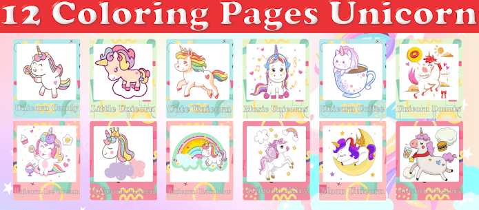 Little Unicorn Coloring Pages 2