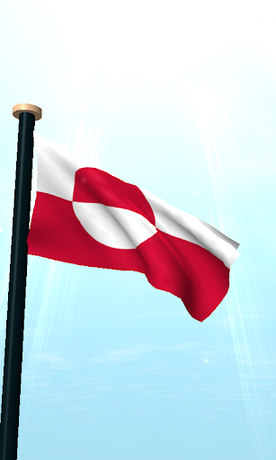 Greenland Flag 3D Free Screen 2