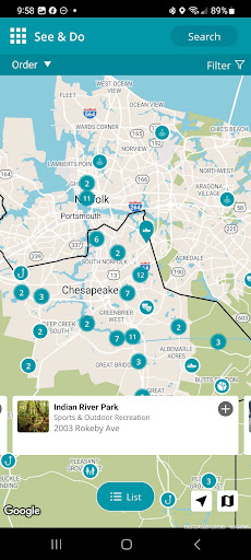 Screenshot of Visit Chesapeake VA