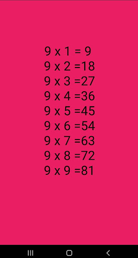 Multiplication9x1 Screen 2