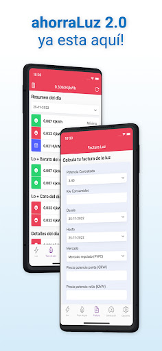 Android application Precio Luz España - ahorraLuz screenshort
