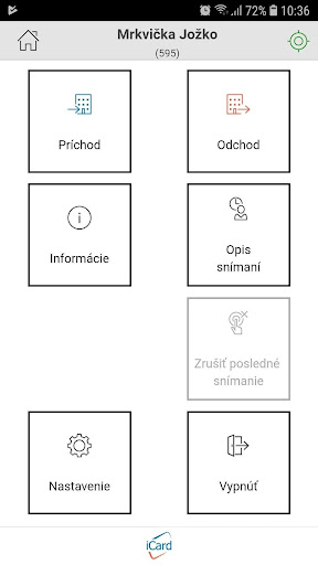 Android application iCard ED screenshort