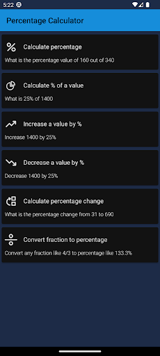 Percentage Calculator Screen 2