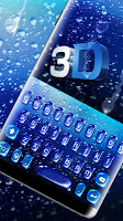 screenshot of Blue 3d Water Drop Keyboard Theme