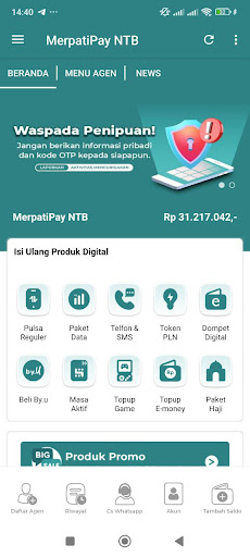 MerpatiPay NTB Screenshot
