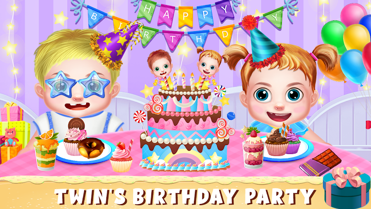 Twins Baby Birthday Cake Party - 1.0 - (Android)