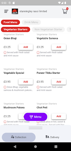 Guiseley Rasoi Screen 3