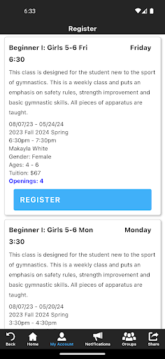Southern States Gymnastics Screen 3