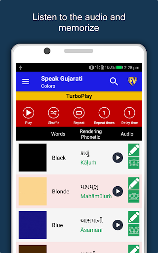 Screenshot of Learn Gujarati Language App