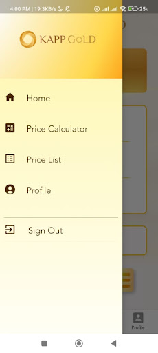 Android application Kapp Gold screenshort