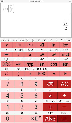 Screenshot of Scientific Calculator