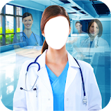 Female doctor photo editor : Doctor photo suit icon