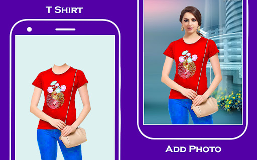 Women T shirt photo editor