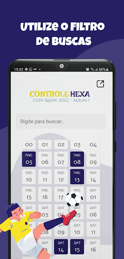 Android application Controle Hexa - Figurinhas screenshort