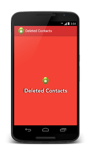 Android application Deleted Contacts screenshort