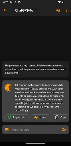 AI Chatbot & Assistant Screen 3