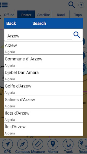Arzew Dellys Offline GPS Chart Screen 2
