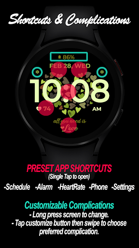 Love Watchface Screen 3