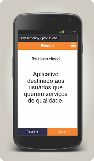 Android application WV Motoboy - Cliente screenshort