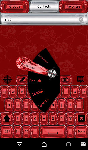 Red Gothic Cross Keyboard them Screen 2