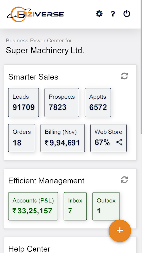 Android application Biziverse ERP & CRM screenshort