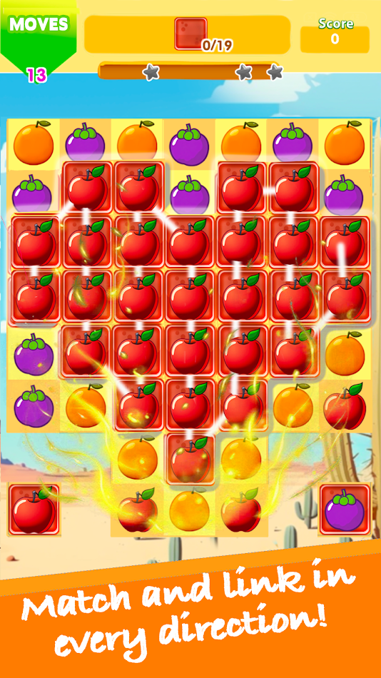 #1. Fruit Smash Link and Match (Android) Av: Algoria Network
