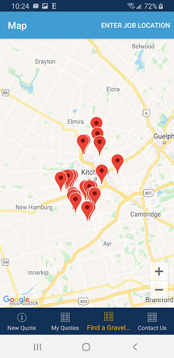 Android application The Aggregate Map Ontario screenshort