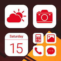 Imaginea pictogramei Wow Red Theme  - Icon Pack