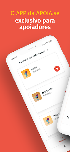 Android application APOIA.se | Feed de áudios screenshort