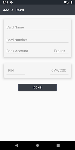 Kaartholder - encrypted card s Screen 3