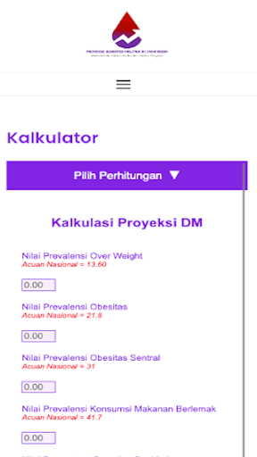 Android application Proyeksi DM screenshort