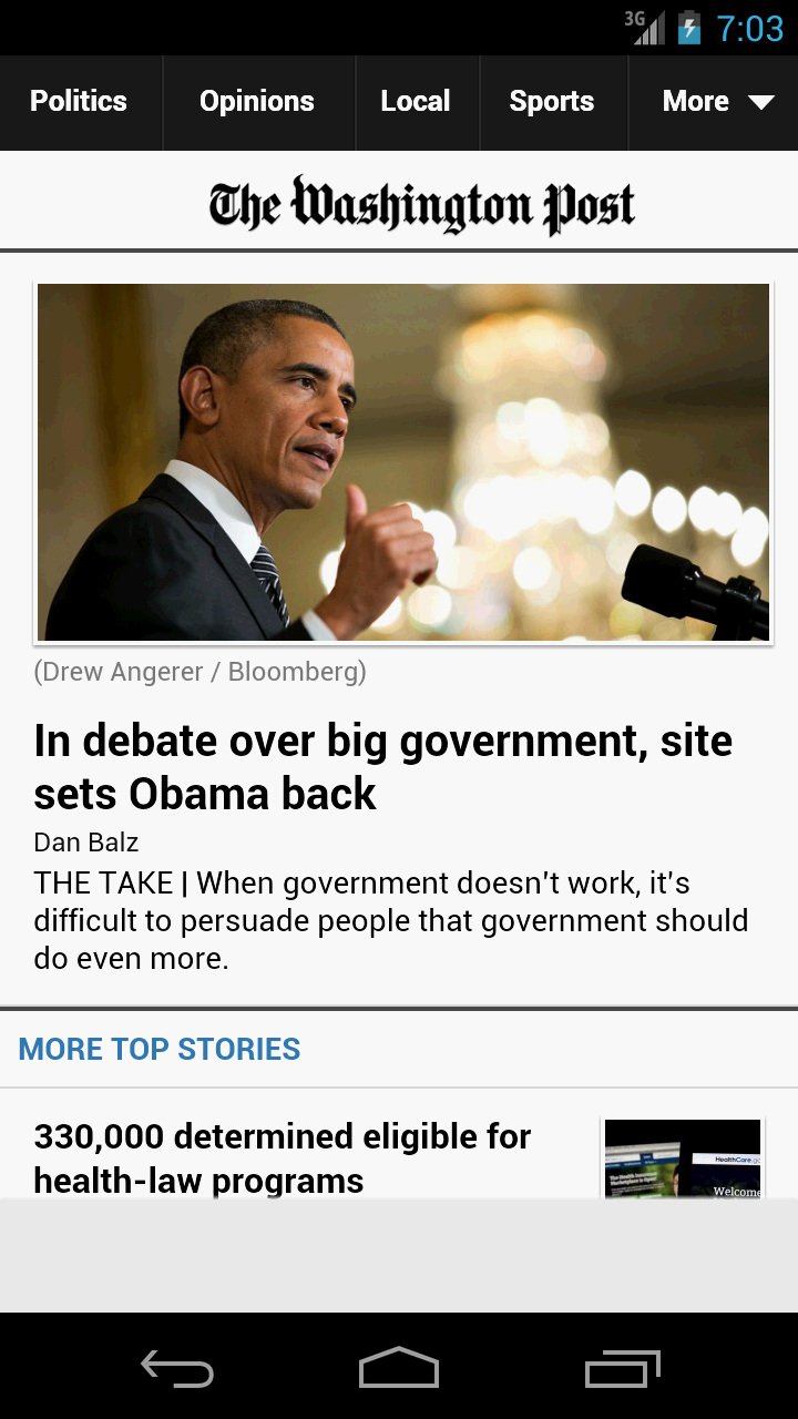 Android application USNewsPapers screenshort