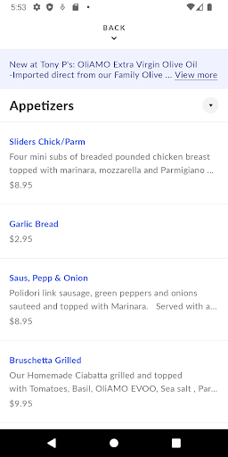 Tony P's Bar & Pizzeria Screenshot 3 - AppWisp.com