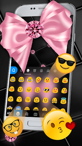 Luxury Pink Bow Keyboard Theme Screen 3