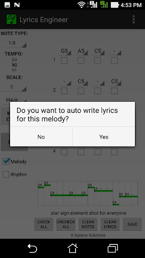 Screenshot of Lyrics Engineer