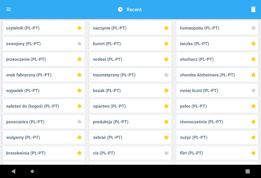 Screenshot of Polish-Portuguese Dictionary