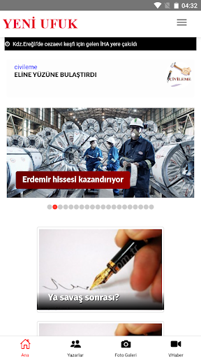 Android application YeniUfukGazete screenshort