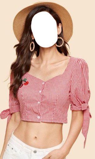 Women Puff Sleeve Photo Suit Screen 3