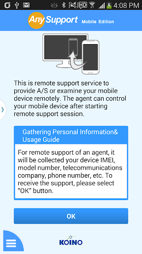 Mobile Support - AnySupport Screen 2